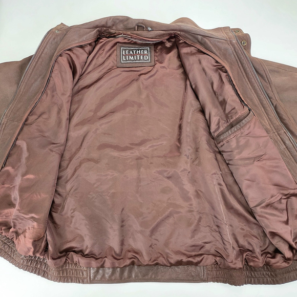 Americana Workwear Leather Limited Leather Jacket Men’s LT Brown Tall - Picture 5 of 11